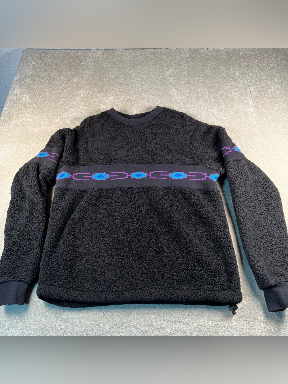 Urban Outfitters Pullover Sweatshirt Southwestern Black Fleece Crew Men's Medium